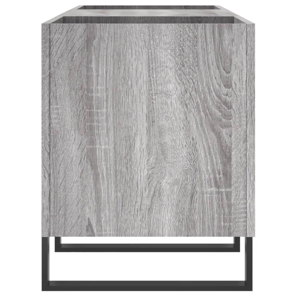 Sonoma gray record cabinet 121x38x48 cm engineered wood