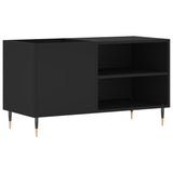 Black record cabinet 85x38x48 cm engineered wood