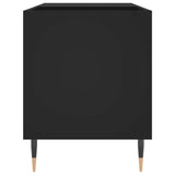 Black record cabinet 85x38x48 cm engineered wood