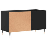 Black record cabinet 85x38x48 cm engineered wood