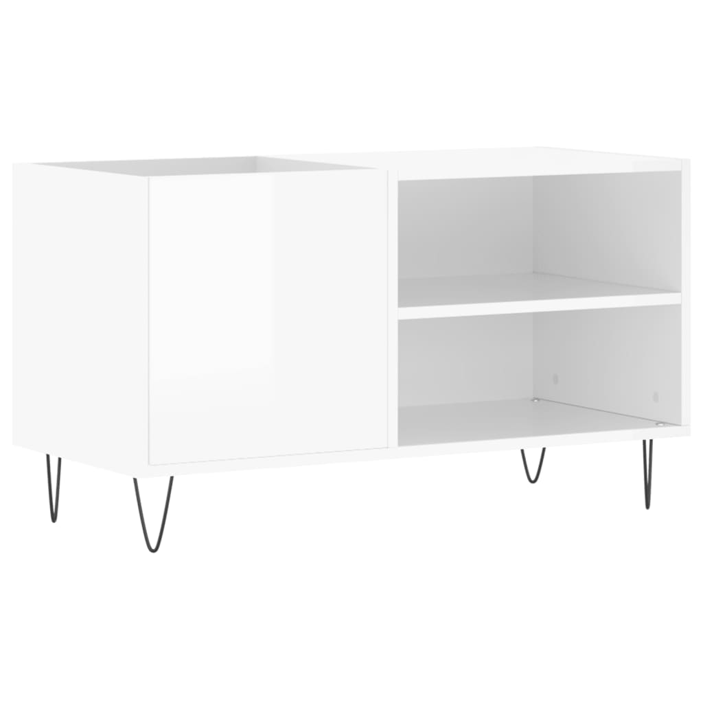 White high gloss record cabinet 85x38x48 cm engineered wood