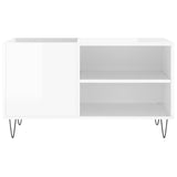 White high gloss record cabinet 85x38x48 cm engineered wood