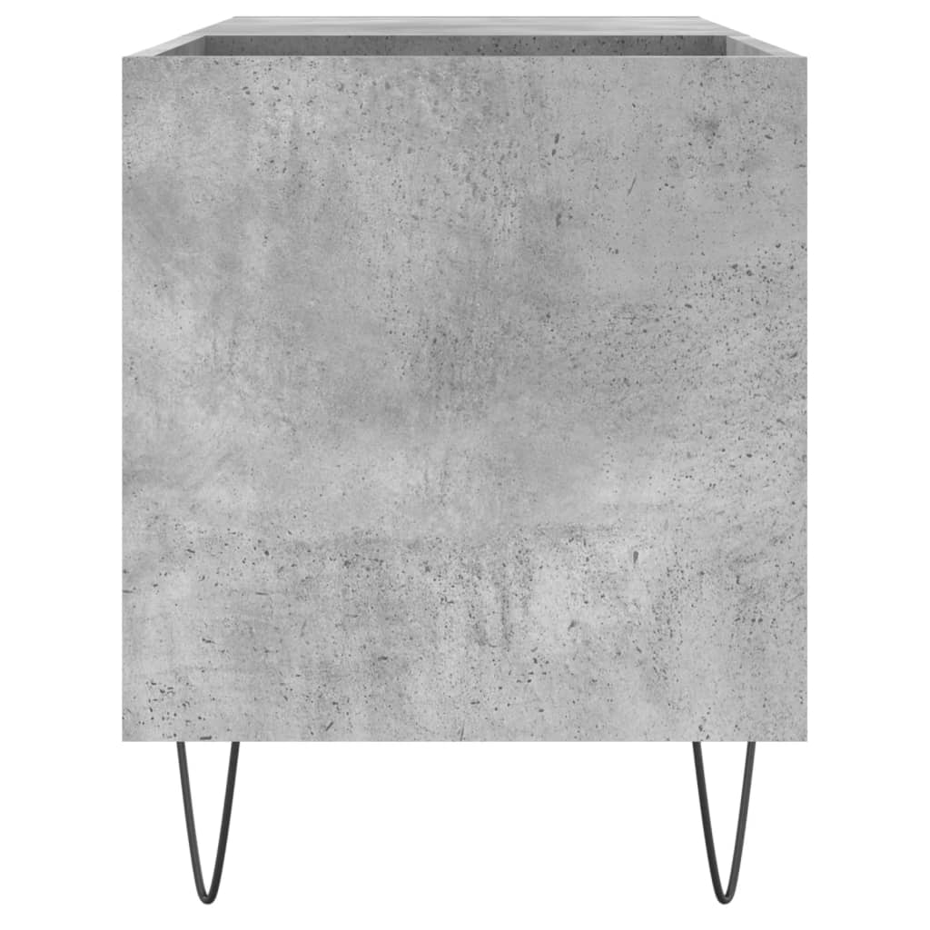 Armoire à disques gris béton 85x38x48 cm bois d'ingénierie