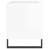 White high gloss record cabinet 85x38x48 cm engineered wood