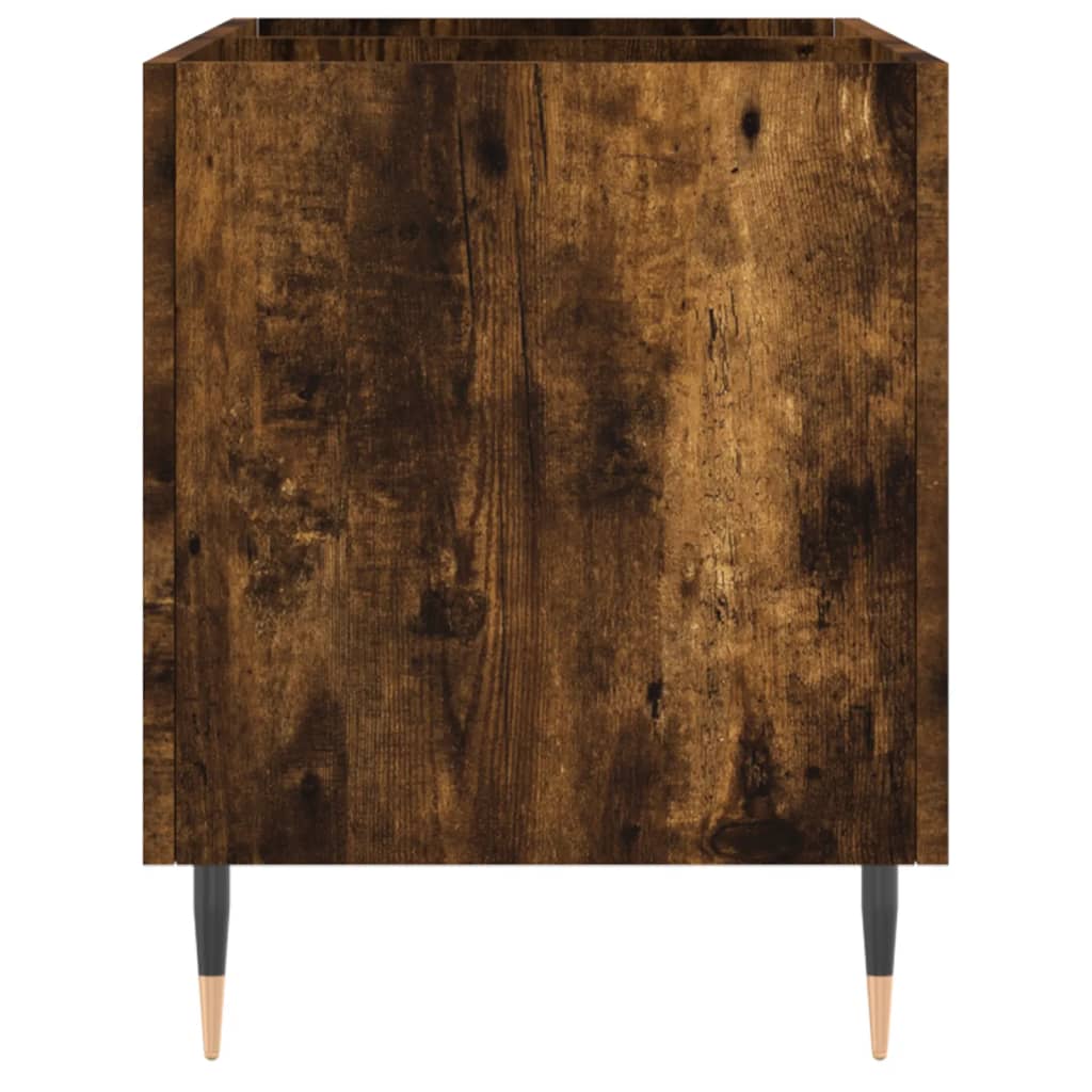 Armoire à disques chêne fumé 74,5x38x48 cm bois d'ingénierie