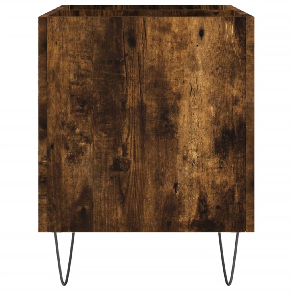 Armoire à disques chêne fumé 74,5x38x48 cm bois d'ingénierie