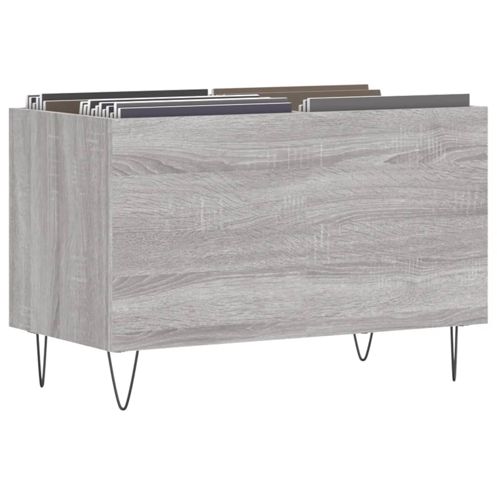 Sonoma Schallplattenschrank grau 74,5x38x48 cm Holzwerkstoff