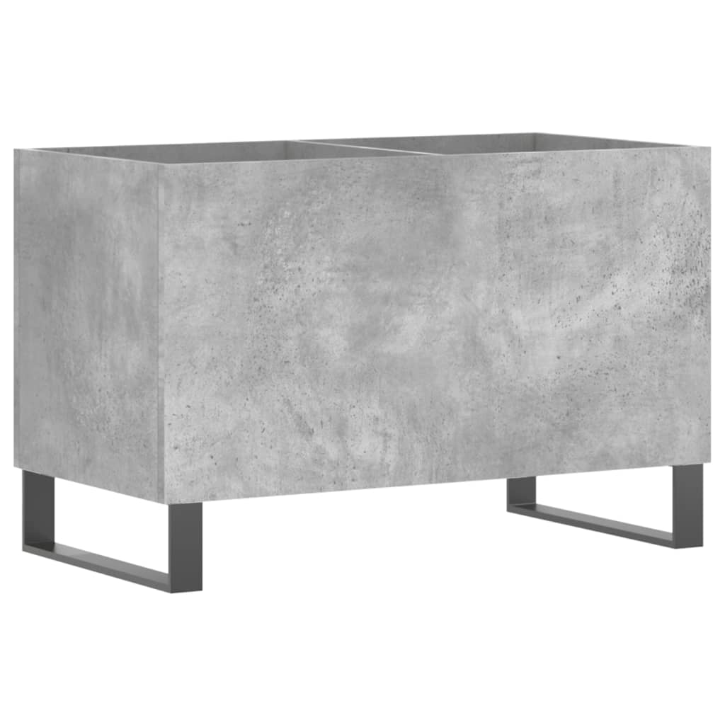 Armoire à disques gris béton 74,5x38x48 cm bois d'ingénierie