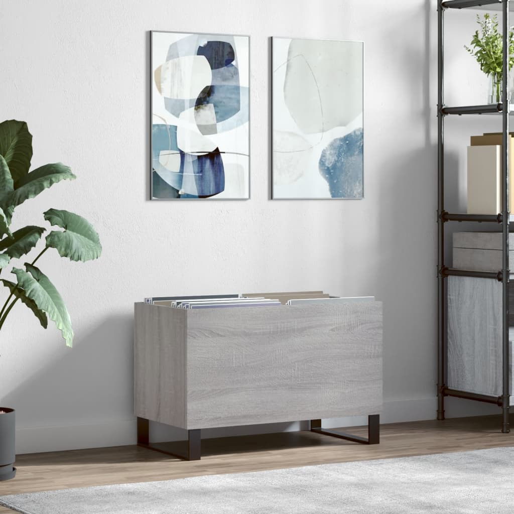 Sonoma gray record cabinet 74.5x38x48 cm engineered wood