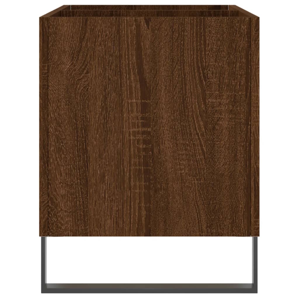 Record cabinet brown oak 74.5x38x48 cm engineered wood