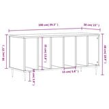 White record cabinet 100x38x48 cm engineered wood