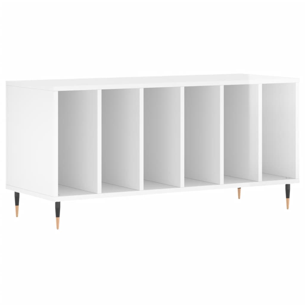 Armoire à disques blanc brillant 100x38x48 cm bois d'ingénierie