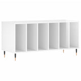 Armoire à disques blanc brillant 100x38x48 cm bois d'ingénierie