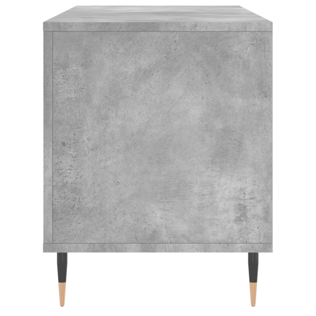 Armoire à disques gris béton 100x38x48 cm bois d'ingénierie