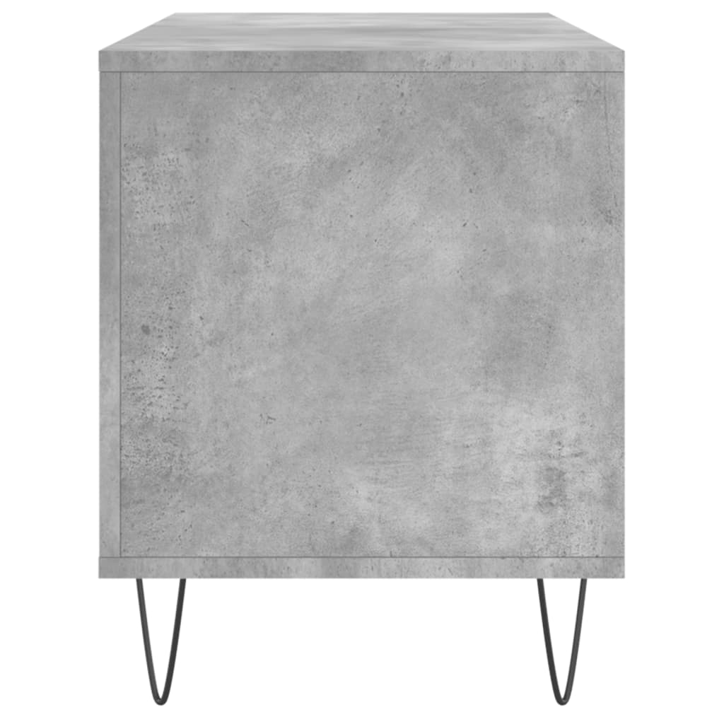 Armoire à disques gris béton 100x38x48 cm bois d'ingénierie