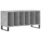 Armoire à disques gris béton 100x38x48 cm bois d'ingénierie