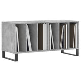 Armoire à disques gris béton 100x38x48 cm bois d'ingénierie