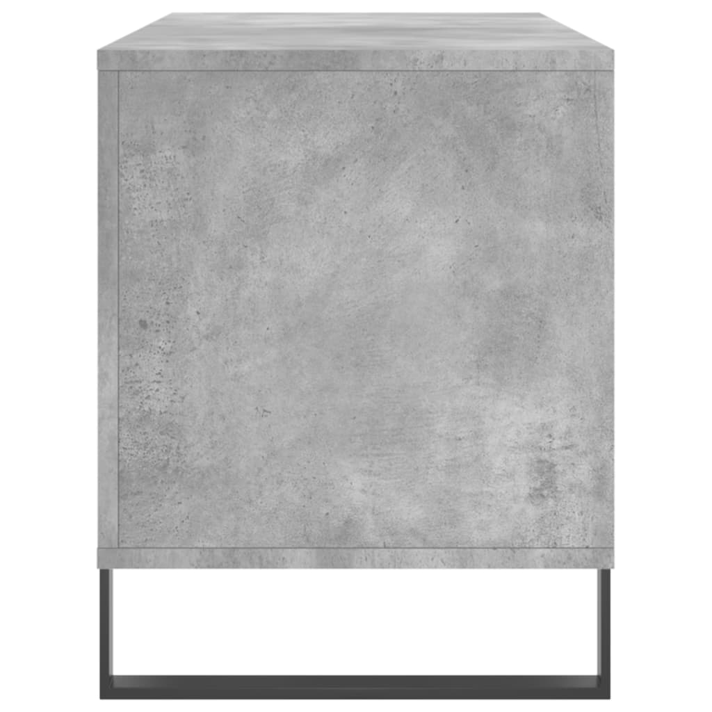 Armoire à disques gris béton 100x38x48 cm bois d'ingénierie