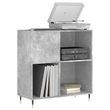 Concrete gray record cabinet 84.5x38x89 cm engineered wood