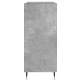 Armoire à disques gris béton 84,5x38x89 cm bois d'ingénierie