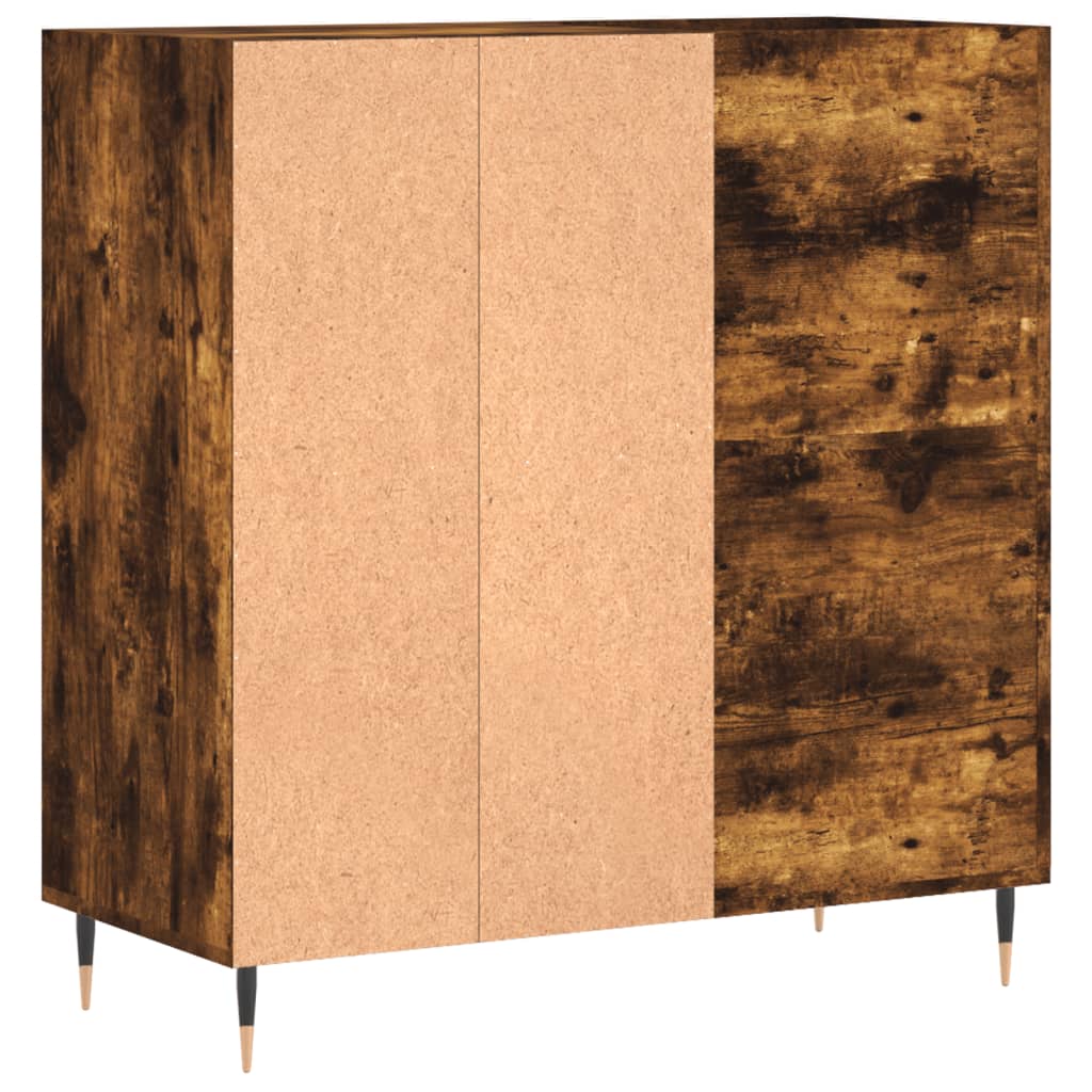 Armoire à disques chêne fumé 84,5x38x89 cm bois d'ingénierie