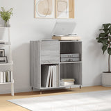 Sonoma gray record cabinet 84.5x38x89 cm engineered wood