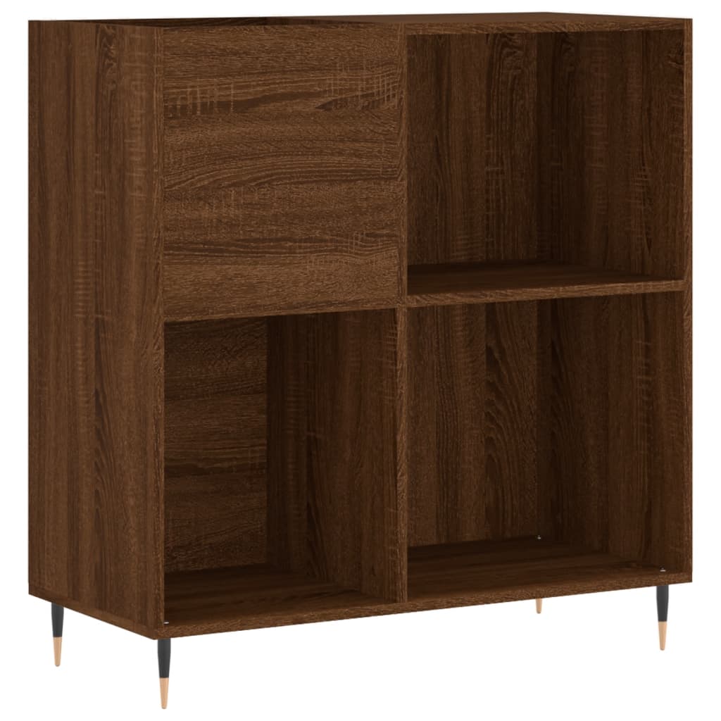 Armoire à disques chêne marron 84,5x38x89 cm bois d'ingénierie