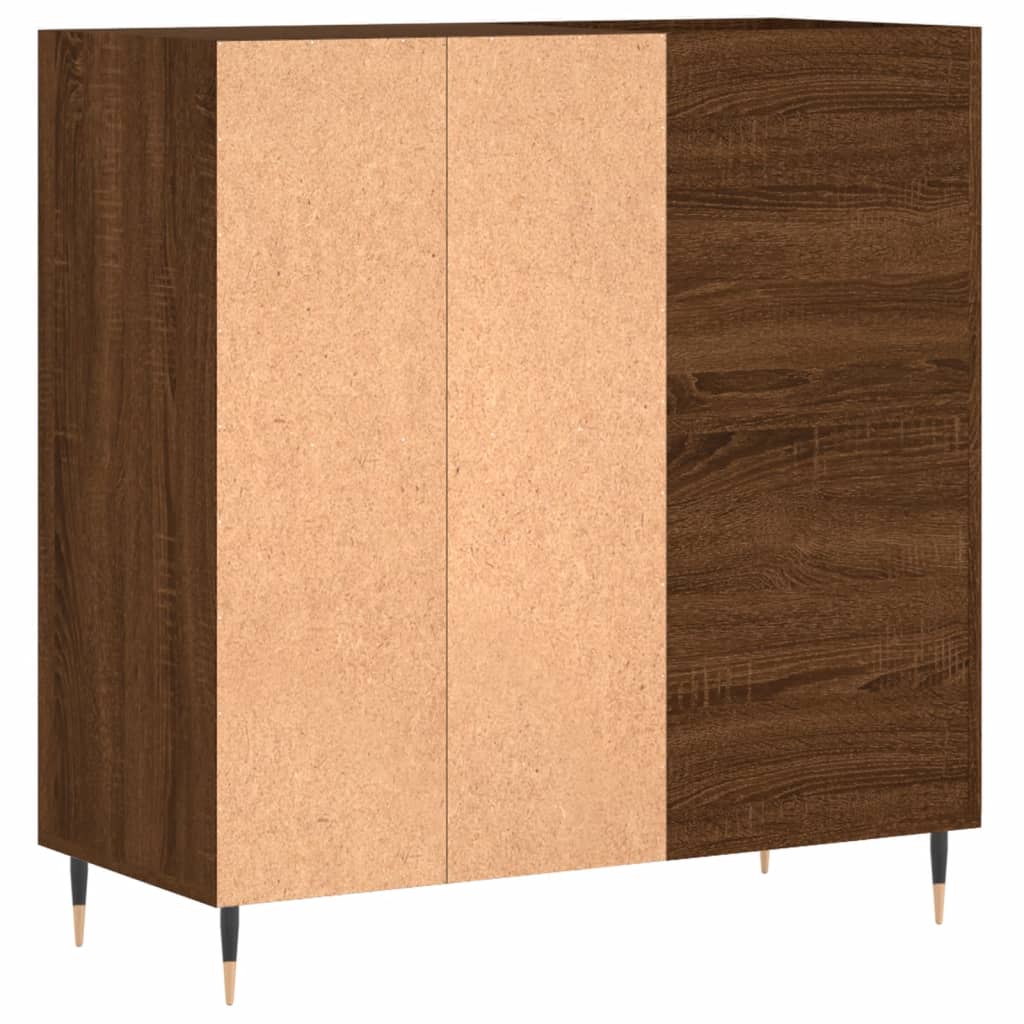 Armoire à disques chêne marron 84,5x38x89 cm bois d'ingénierie