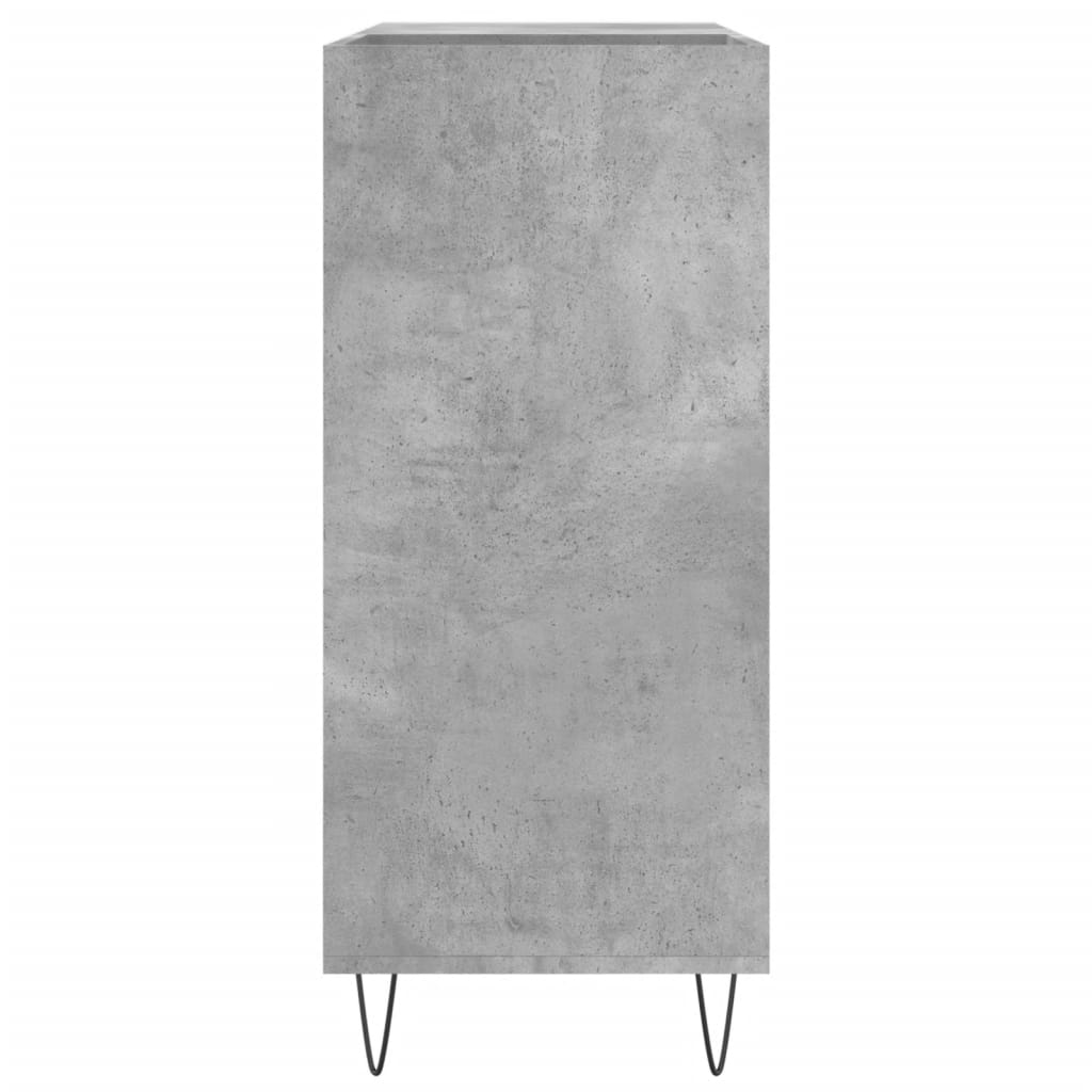 Armoire à disques gris béton 84,5x38x89 cm bois d'ingénierie