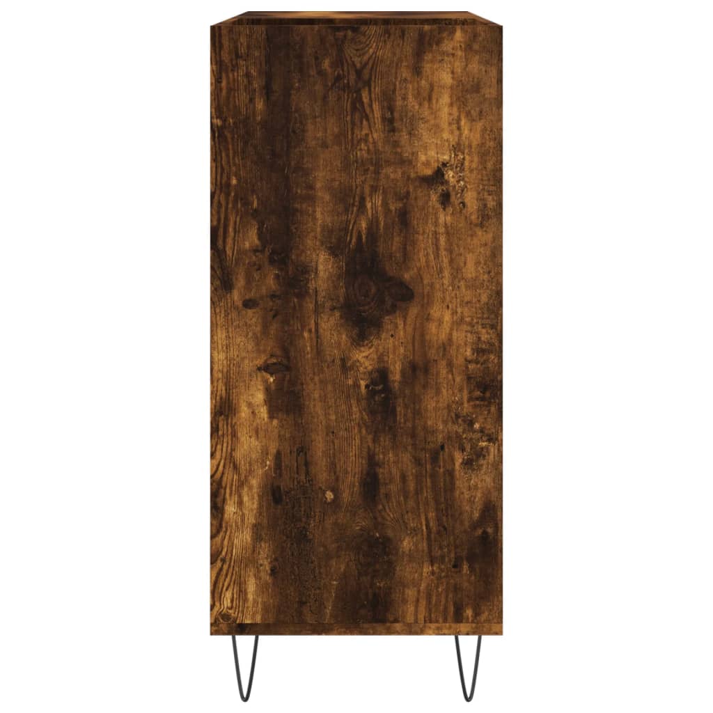 Armoire à disques chêne fumé 84,5x38x89 cm bois d'ingénierie