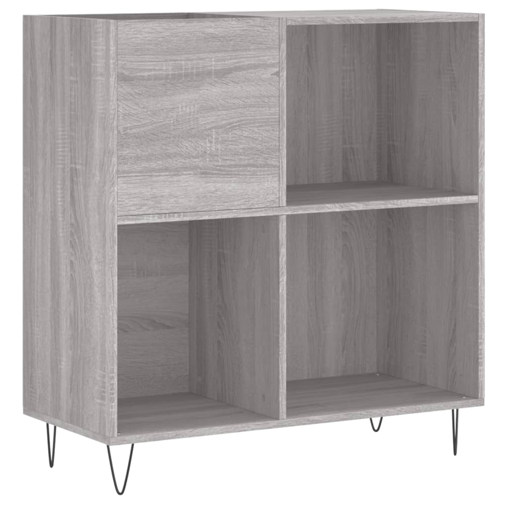 Sonoma gray record cabinet 84.5x38x89 cm engineered wood