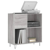 Sonoma gray record cabinet 84.5x38x89 cm engineered wood