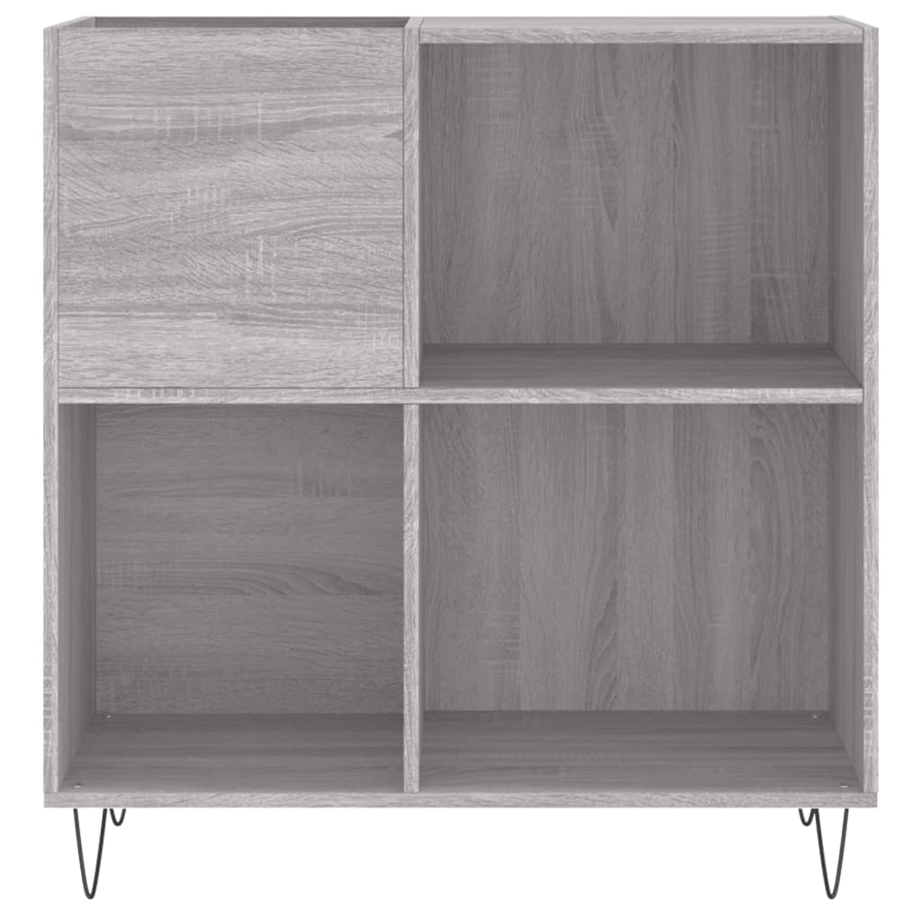 Sonoma gray record cabinet 84.5x38x89 cm engineered wood