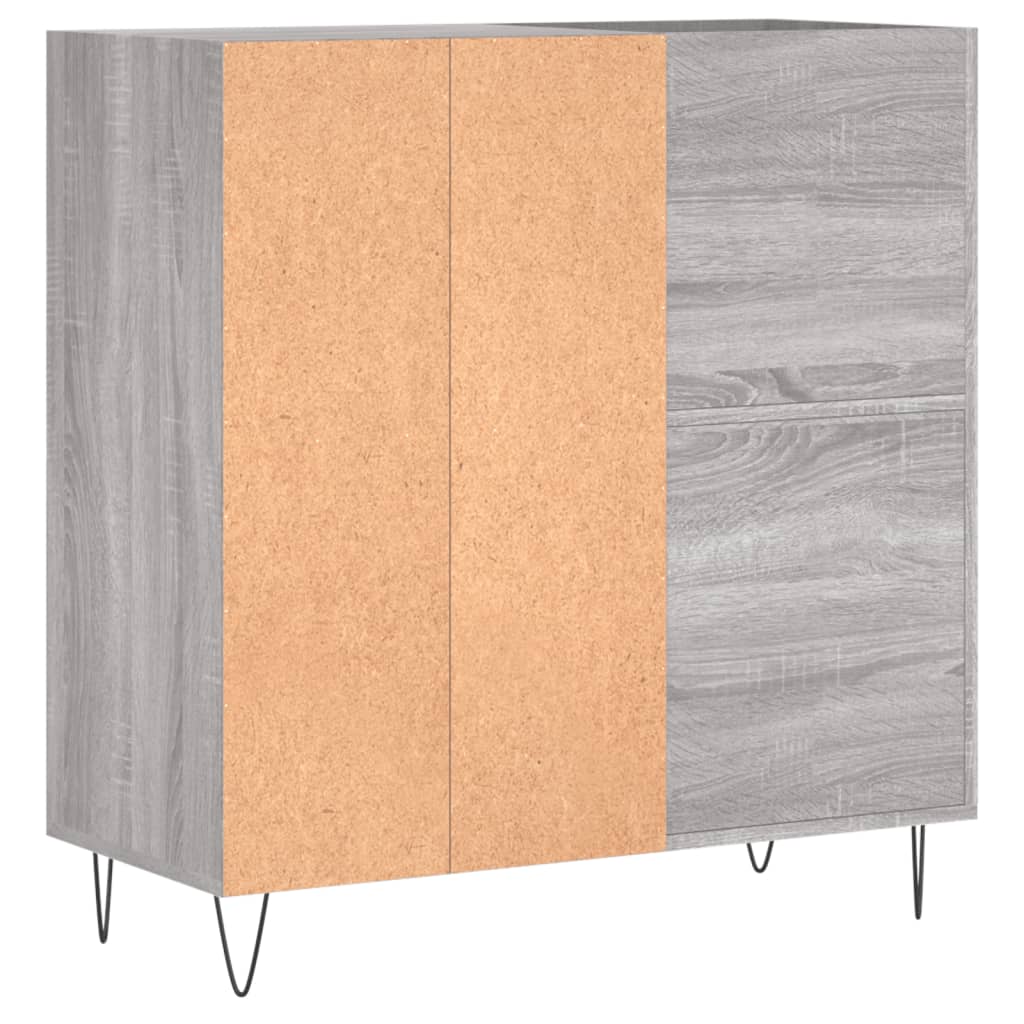 Sonoma Schallplattenschrank grau 84,5x38x89 cm Holzwerkstoff