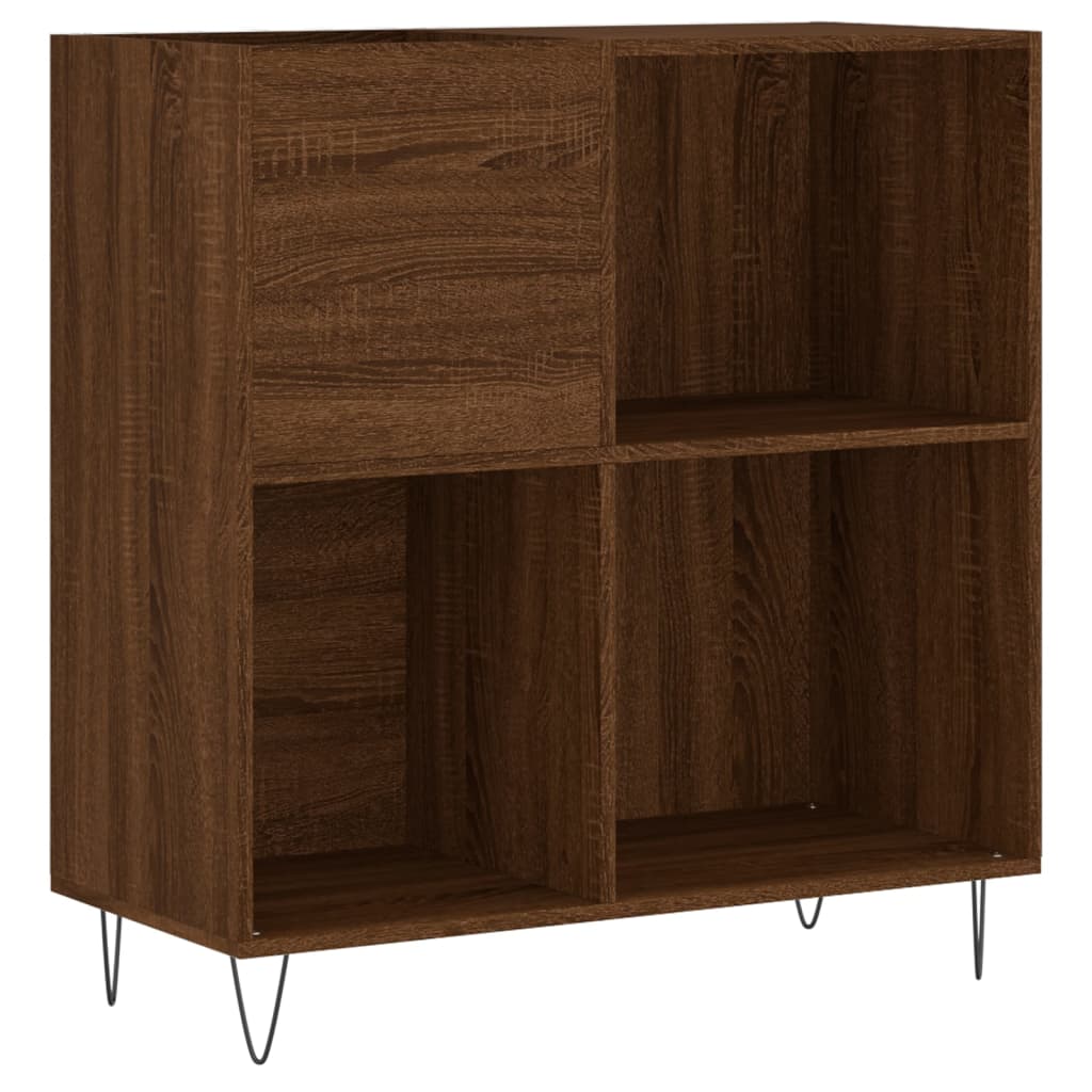 Armoire à disques chêne marron 84,5x38x89 cm bois d'ingénierie