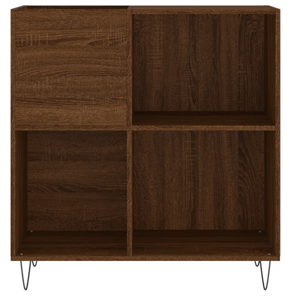 Armoire à disques chêne marron 84,5x38x89 cm bois d'ingénierie