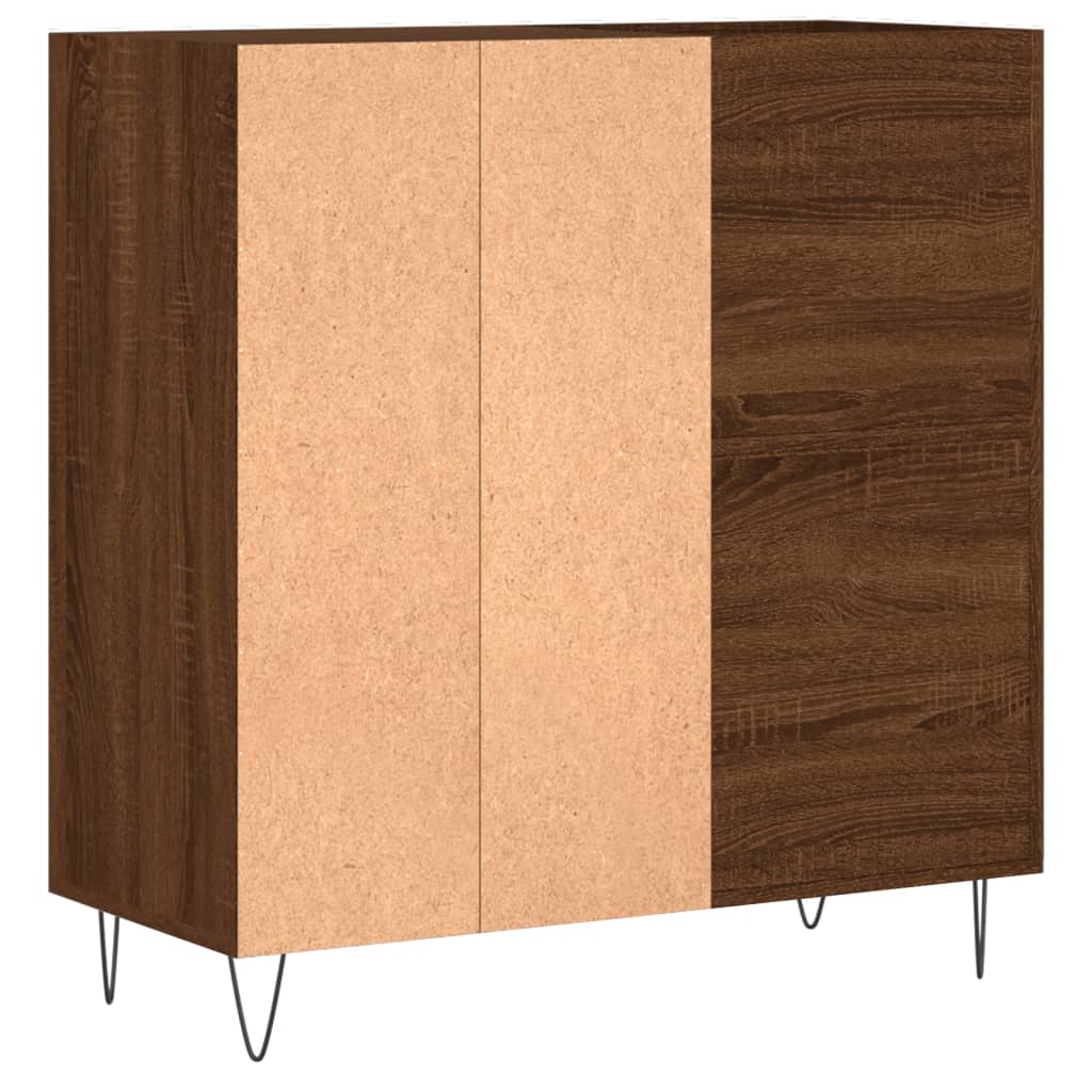 Armoire à disques chêne marron 84,5x38x89 cm bois d'ingénierie