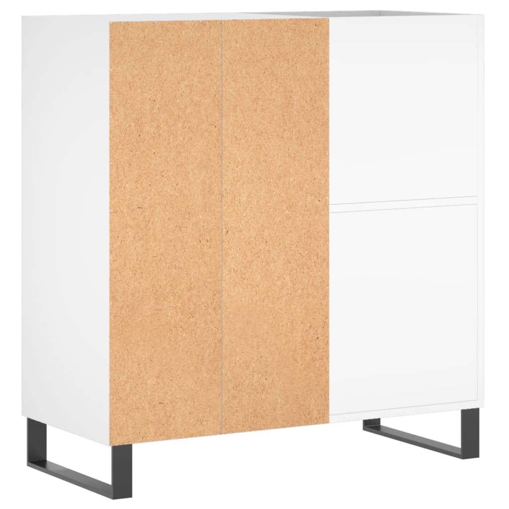 Armoire à disques blanc 84,5x38x89 cm bois d'ingénierie