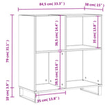 Armoire à disques noir 84,5x38x89 cm bois d'ingénierie