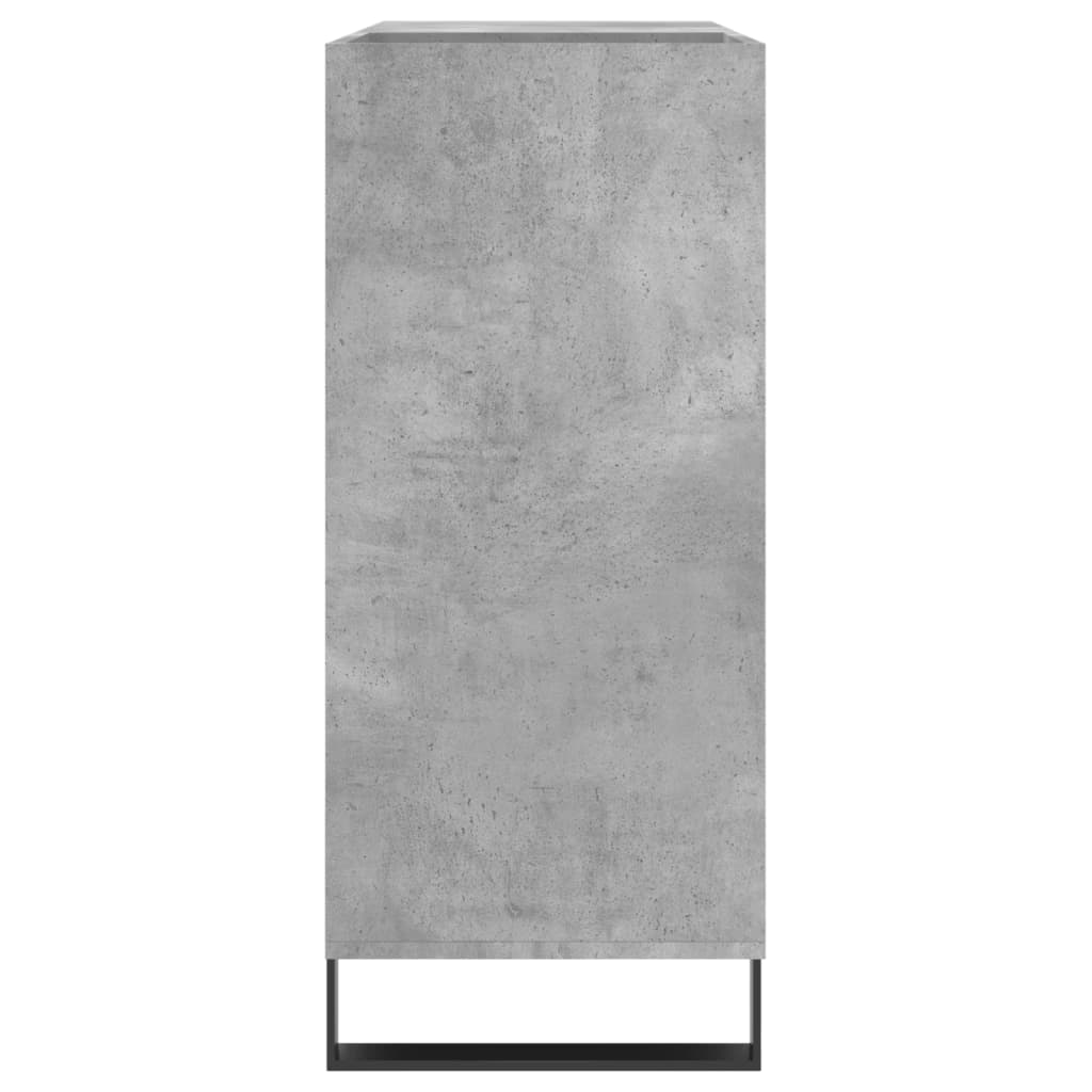 Armoire à disques gris béton 84,5x38x89 cm bois d'ingénierie