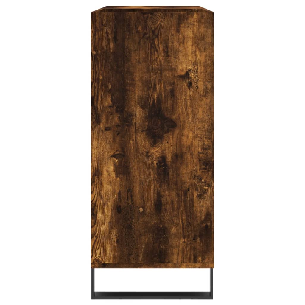 Armoire à disques chêne fumé 84,5x38x89 cm bois d'ingénierie