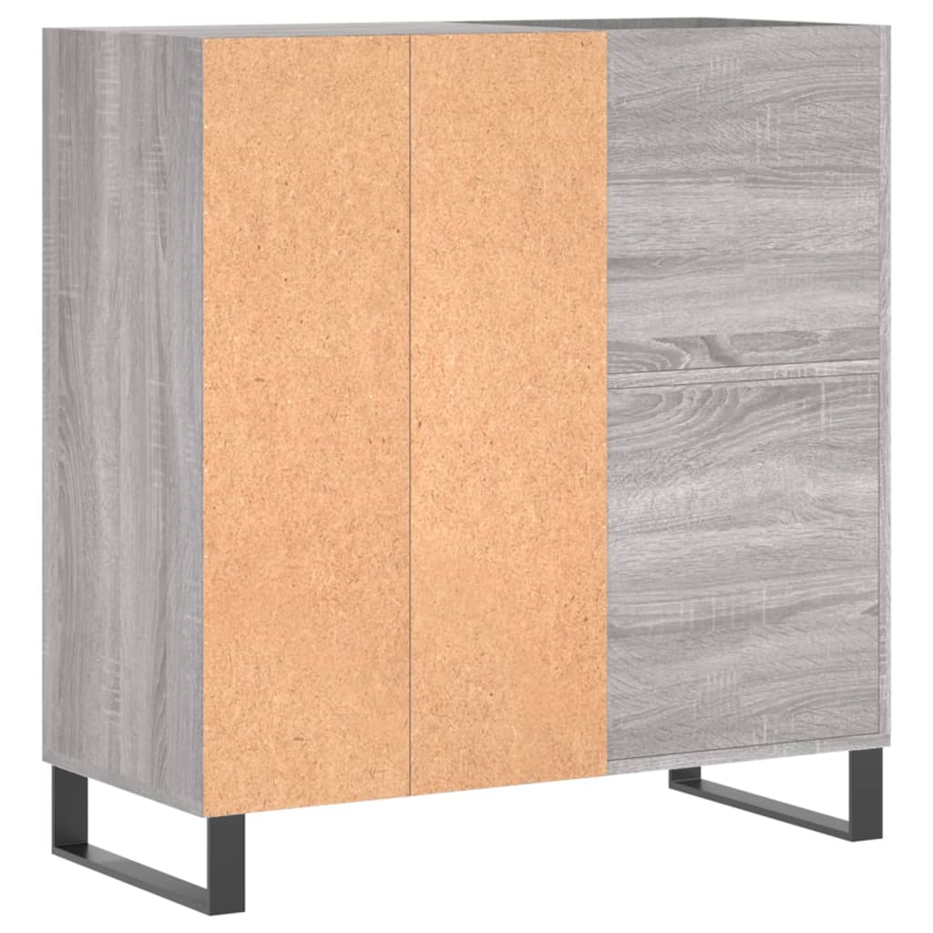 Armoire à disques sonoma gris 84,5x38x89 cm bois d'ingénierie