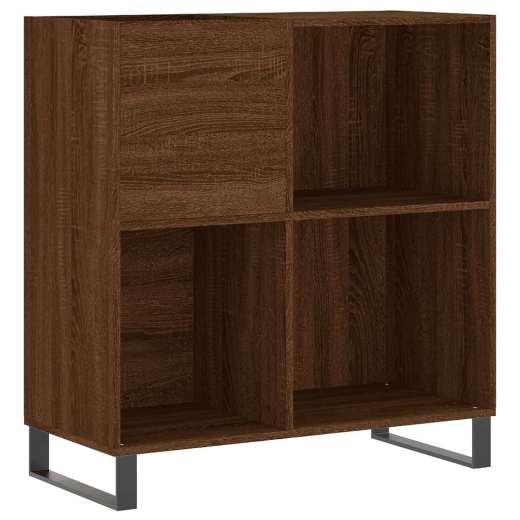 Armoire à disques chêne marron 84,5x38x89 cm bois d'ingénierie