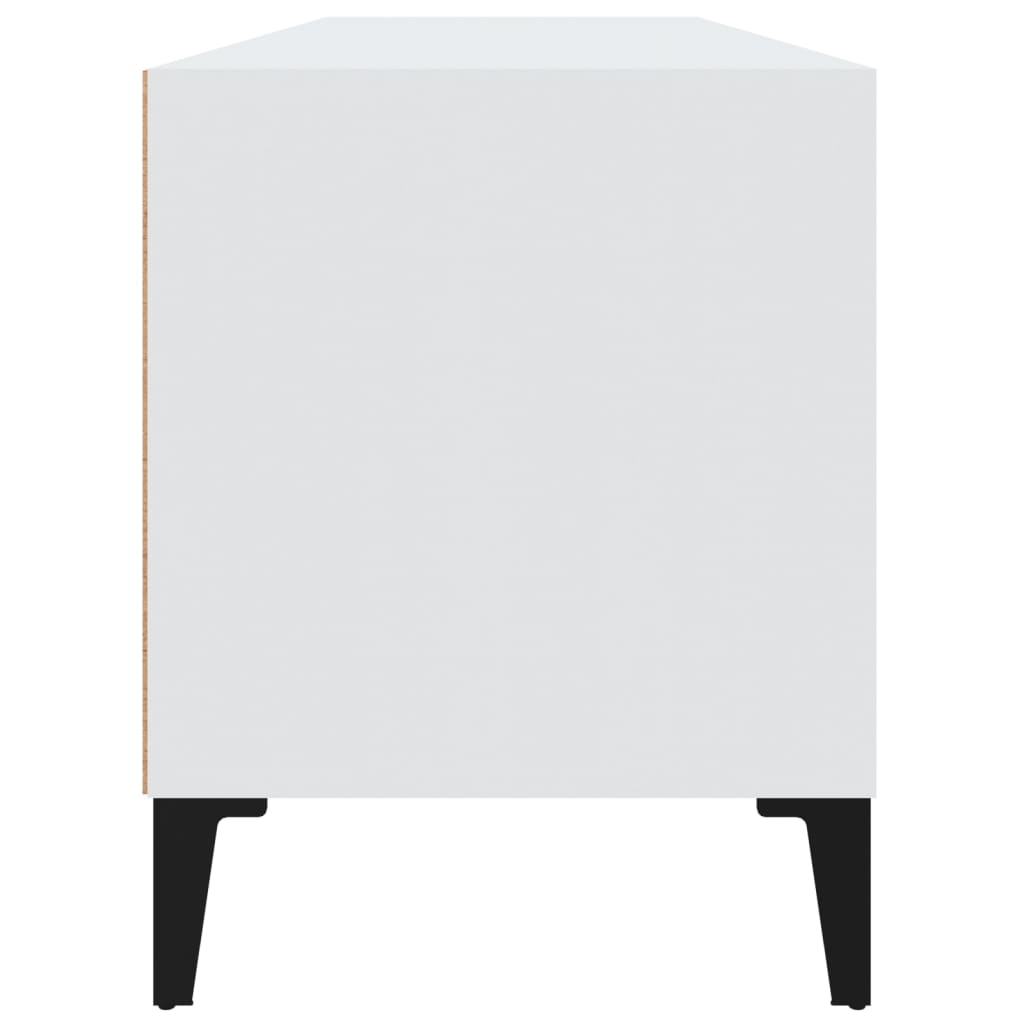 Meuble TV blanc 100x34,5x44,5 cm bois d'ingénierie