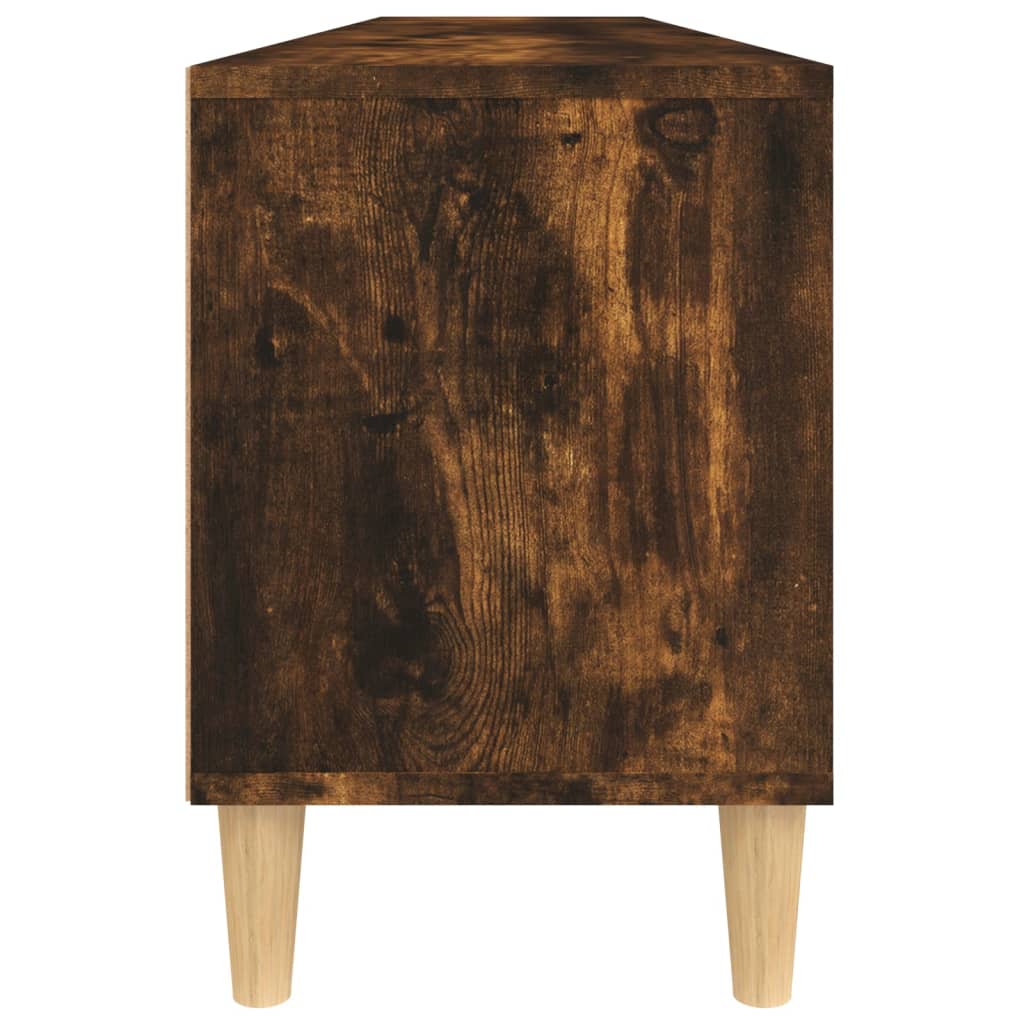 Meuble TV chêne fumé 150x30x44,5 cm bois d'ingénierie