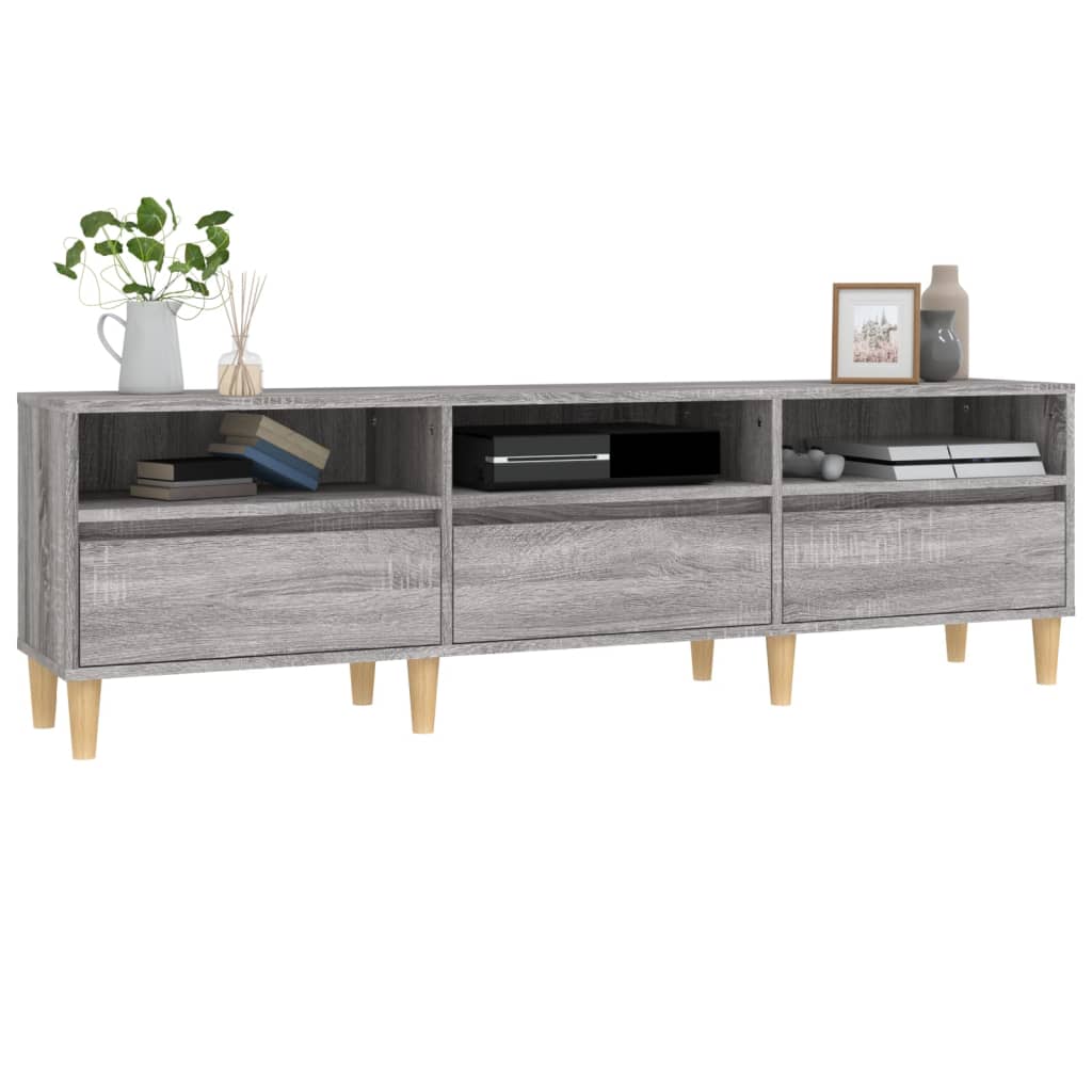 Meuble TV Sonoma gris 150x30x44,5 cm bois d'ingénierie