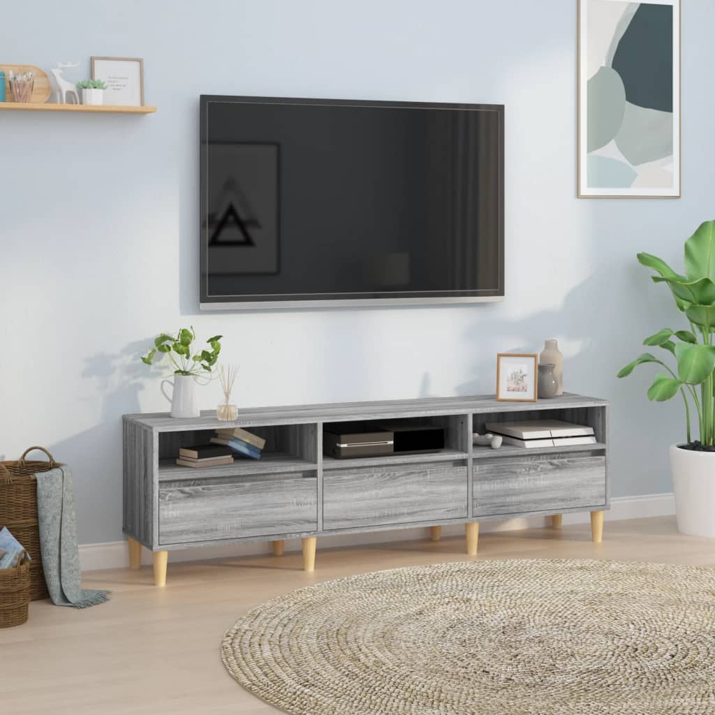 Meuble TV Sonoma gris 150x30x44,5 cm bois d'ingénierie