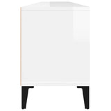 Meuble TV blanc brillant 150x30x44,5 cm bois d'ingénierie