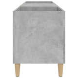 Armoire à disques gris béton 121x38x48 cm bois d'ingénierie