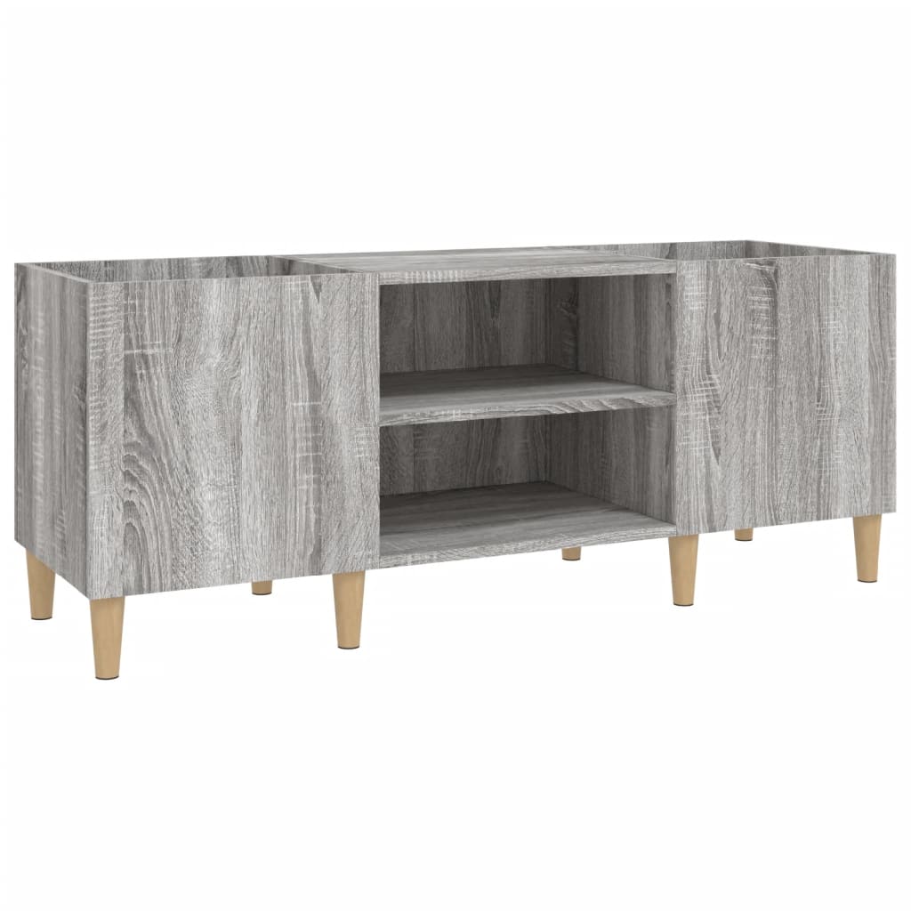 Sonoma Schallplattenschrank grau 121x38x48 cm Holzwerkstoff